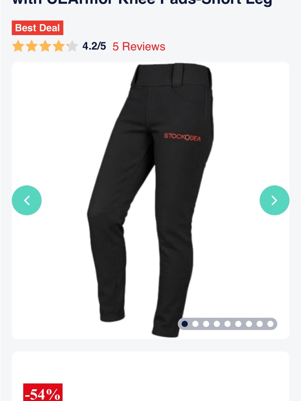 Women's Black Motorcycle Leggings with Kevlar